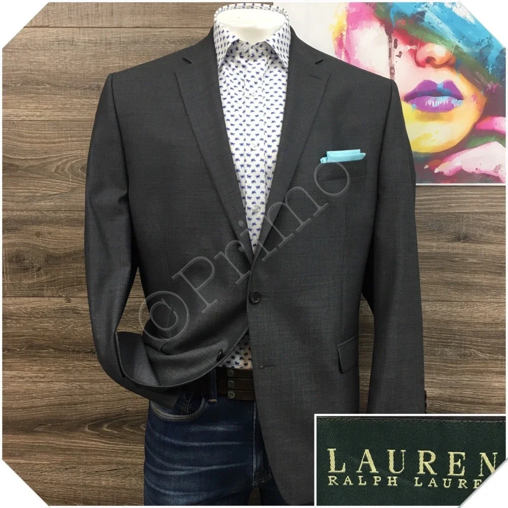 RALPH LAUREN Mens Wool Blazer Sport Coat Casual Jacket Size 48R Classic Suit